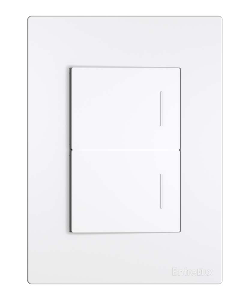 Classic 4×2 interruptor duplo branco