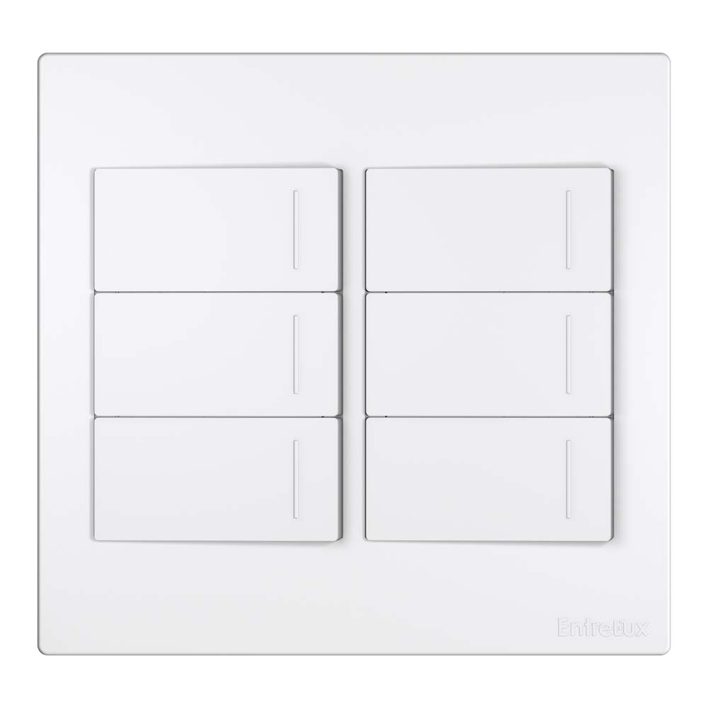 Classic 4×4 interruptor triplo + interruptor triplo branco